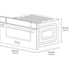 image:imageZLINE Autograph Edition 30 12 cu ft Builtin Microwave Drawer in Black Stainless Steel and Gold Accents