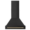 image:imageZLINE 30 Black Stainless Steel Range Hood with Champagne Bronze Handle BS655Z30CB