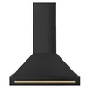 image:imageZLINE 36 Black Stainless Steel Range Hood with Champagne Bronze Handle BS655Z36CB