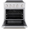 image:imageZLINE 30 in 42 cu ft Paramount Induction Range with 4 Element Cooktop and Electric Convection Oven in Stainless Steel SINR30
