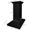 image:imageZLINE 36 in Wooden Island Mount Range Hood in Black  Includes Motor