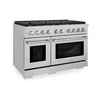 image:imageZLINE 48 in 67 cu ft Paramount Double Oven Dual Fuel Range in Stainless Steel with 8 Brass Burners SDRBR48