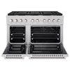 image:imageZLINE 48 in 67 cu ft Paramount Double Oven Dual Fuel Range in Stainless Steel with 8 Brass Burners SDRBR48