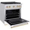 image:imageZLINE Autograph 30 Paramount Dual Fuel Range wWhite Door amp Gold Accents SDRZWM30G
