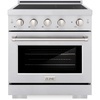 image:imageZLINE 30 in 42 cu ft Paramount Induction Range with 4 Element Cooktop and Electric Convection Oven in Stainless Steel SINR30