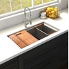 image:imageZLINE 27 in Garmisch Undermount Single Bowl Stainless Steel Kitchen Sink with Bottom Grid and Accessories SLS27
