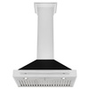 image:imageZLINE 30 Stainless Steel Range Hood with Black Matte Shell and Stainless Steel Handle KB4STXBLM30