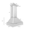 image:imageZLINE 30 in Designer Series Wall Mount Range Hood in Satin Stainless Steel with Mirror Accents 655MR30