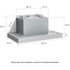 image:imageZLINE 34 in DuraMount Wall Mount Range Hood Insert in Stainless Steel