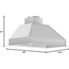 image:imageZLINE 46 Ducted Wall Mount Range Hood Insert in Outdoor Approved Stainless Steel 6983044640 in