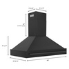 image:imageZLINE 48 Black Stainless Steel Range Hood with Black Stainless Steel Handle BS65548BS