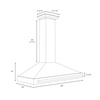 image:imageZLINE 48 in Convertible Black Stainless Steel Wall Mount Range Hood With Black Stainless Steel Handle BSKB4X48