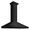 image:imageZLINE 48 in Convertible Black Stainless Steel Wall Mount Range Hood With Black Stainless Steel Handle BSKB4X48