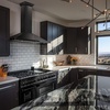 image:imageZLINE 48 in Convertible Vent Wall Mount Range Hood in Black Stainless Steel with Crown Molding BSKBNCRN48