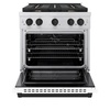 image:imageZLINE Autograph 30 Paramount Dual Fuel Range wWhite Door amp Black Accents SDRZWM30MB