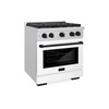 image:imageZLINE Autograph 30 Paramount Dual Fuel Range wWhite Door amp Black Accents SDRZWM30MB