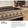 image:imageZLINE 36 in Black Stainless Marino Induction Range with 5 Element Cooktop and Electric Oven