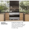 image:imageZLINE 36 in Black Stainless Marino Induction Range with 5 Element Cooktop and Electric Oven