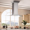 image:imageZLINE 36 Convertible Vent Island Mount Range Hood in Stainless Steel amp Glass GL9i36
