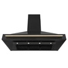 image:imageZLINE 48 Black Stainless Steel Range Hood with Polished Gold Handle BS655Z48G