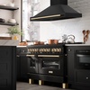image:imageZLINE 48 Black Stainless Steel Range Hood with Polished Gold Handle BS655Z48G