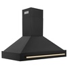 image:imageZLINE 48 Black Stainless Steel Range Hood with Polished Gold Handle BS655Z48G