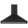 image:imageZLINE 48 Black Stainless Steel Range Hood with Polished Gold Handle BS655Z48G