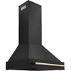 image:imageZLINE 30 Black Stainless Steel Range Hood with Polished Gold Handle BS655Z30G