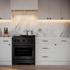 image:imageZLINE 30 in 42 cu ft Paramount Gas Range with Convection Gas Oven in Black Satin Stainless Steel with 4 Brass Burners SGRBSBR30