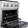 image:imageZLINE 30 in 42 cu ft Paramount Gas Range with Convection Gas Oven in Stainless Steel with 4 Brass Burners SGRBR30