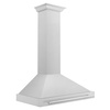 image:imageZLINE 36 in Convertible Satin Stainless Steel Wall Mount Range Hood with Stainless Steel Handle KB4SNX36