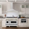 image:imageZLINE 48 in Autograph Edition Convertible Stainless Steel Range Hood with Stainless Steel Shell and Polished Gold Accents KB4STZ48G