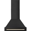 image:imageZLINE 30 Black Stainless Steel Range Hood with Polished Gold Handle BS655Z30G