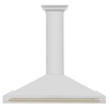 image:imageZLINE 48 in Autograph Edition Convertible Stainless Steel Range Hood with Stainless Steel Shell and Polished Gold Accents KB4STZ48G